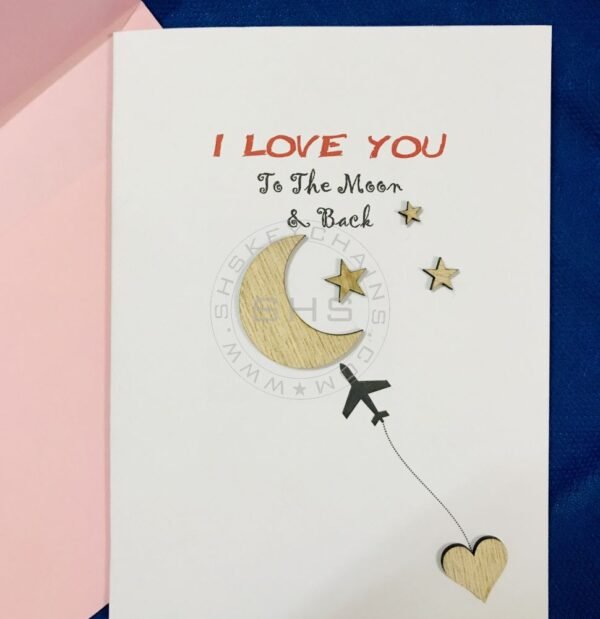 Greeting Card - I love you to the Moon and Back - Image 3