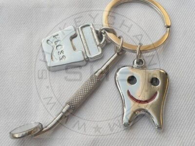 Keychain - Smiley Tooth-Mirror-Floss