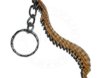 Keychain - Wooden Human Spine Shape