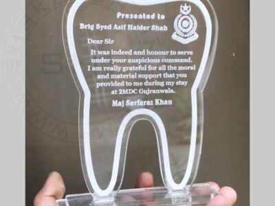 Award-Personalized Tooth Shaped Dental Plaque