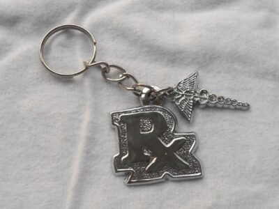 Keychain - RX Medical with Medical Symbol Charm