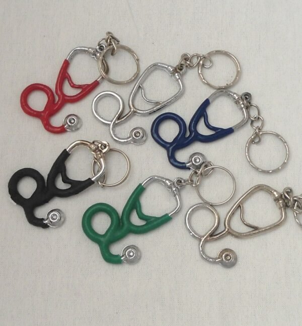 Keychain - Metal Stethoscope with Rubber Coating