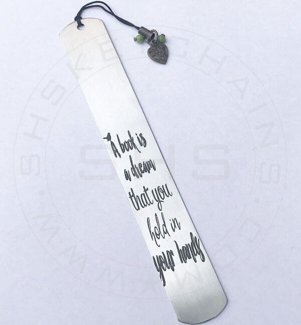 A book is a Dream, Bookmark - Stainless Steel - Image 2