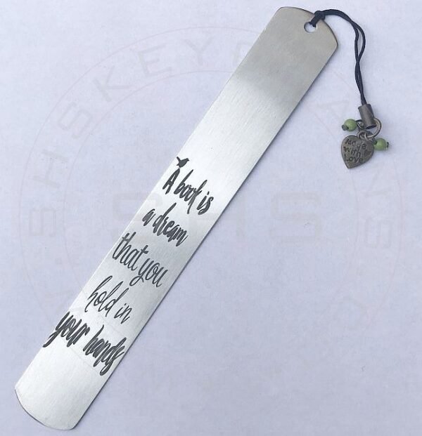 A book is a Dream, Bookmark - Stainless Steel