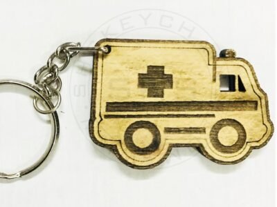 Keychain - Laser Cut Ambulance Shaped