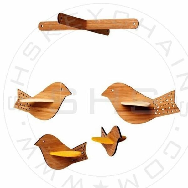 Laser Cut Wooden Birds Chimes for Kids