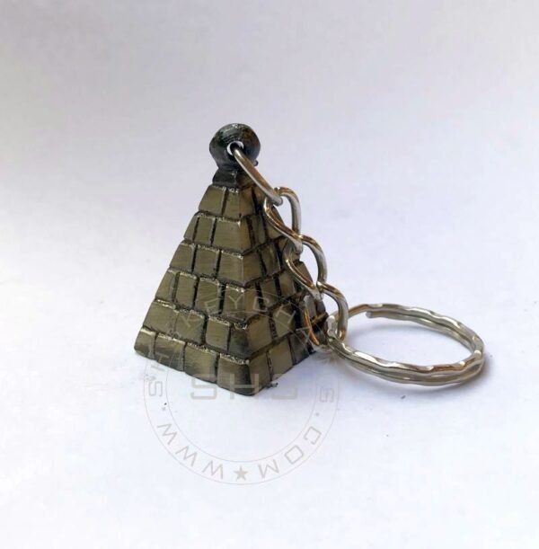 Antique Silver Pyramid keychain - Image 3