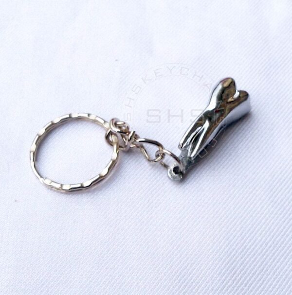 Molar Shaped Metal Tooth keychain