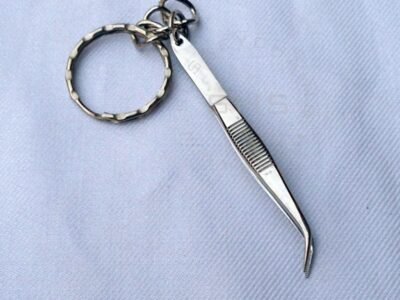 Miniature Stainless Steel Examination Tweezers keychain