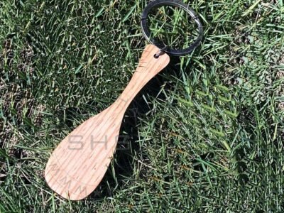 Miniature Paddle Shaped Wooden keychain