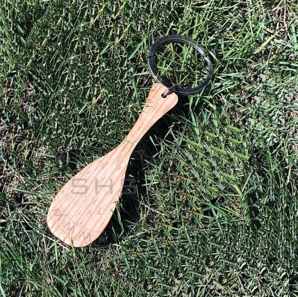 Miniature Paddle Shaped Wooden keychain